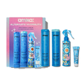 Amika Alternate Hydrality hair hydration kit with multiple blue bottles and spray