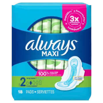 Always MAXI SIZE 2 MAX PROTECTION 18 PADS