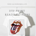 Lips and tongue cheetah & patriotic DTF Transfer
