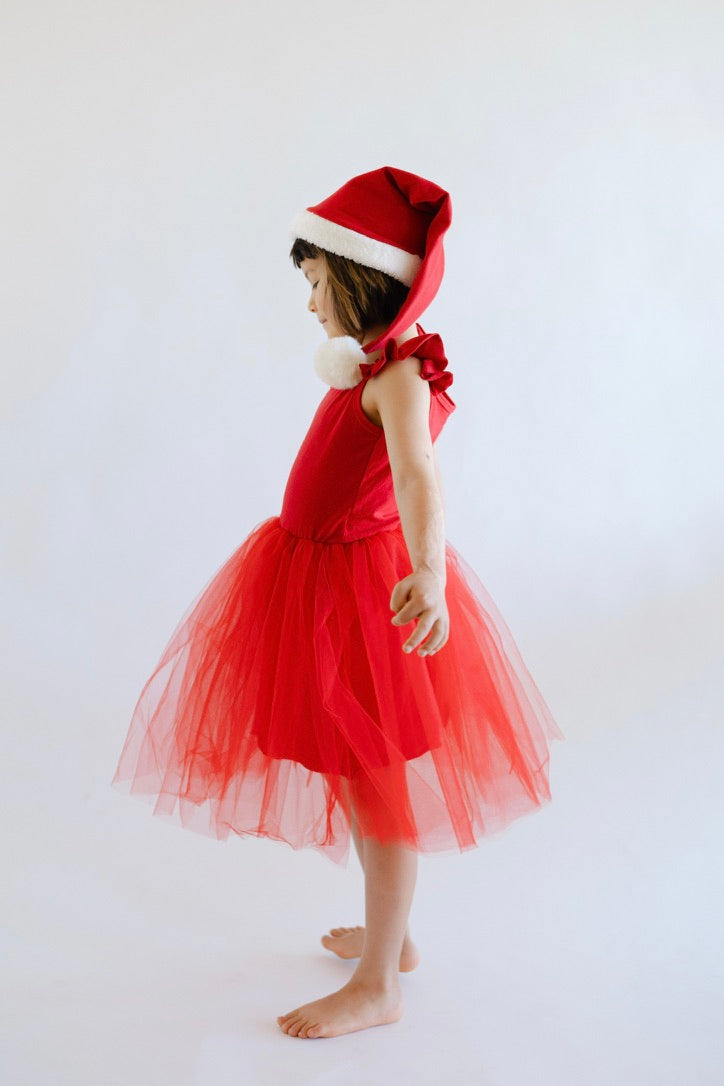 Red Elf Holiday Dress for Kids – Christmas Party Outfit -  Eco-friendly stocking stuffer