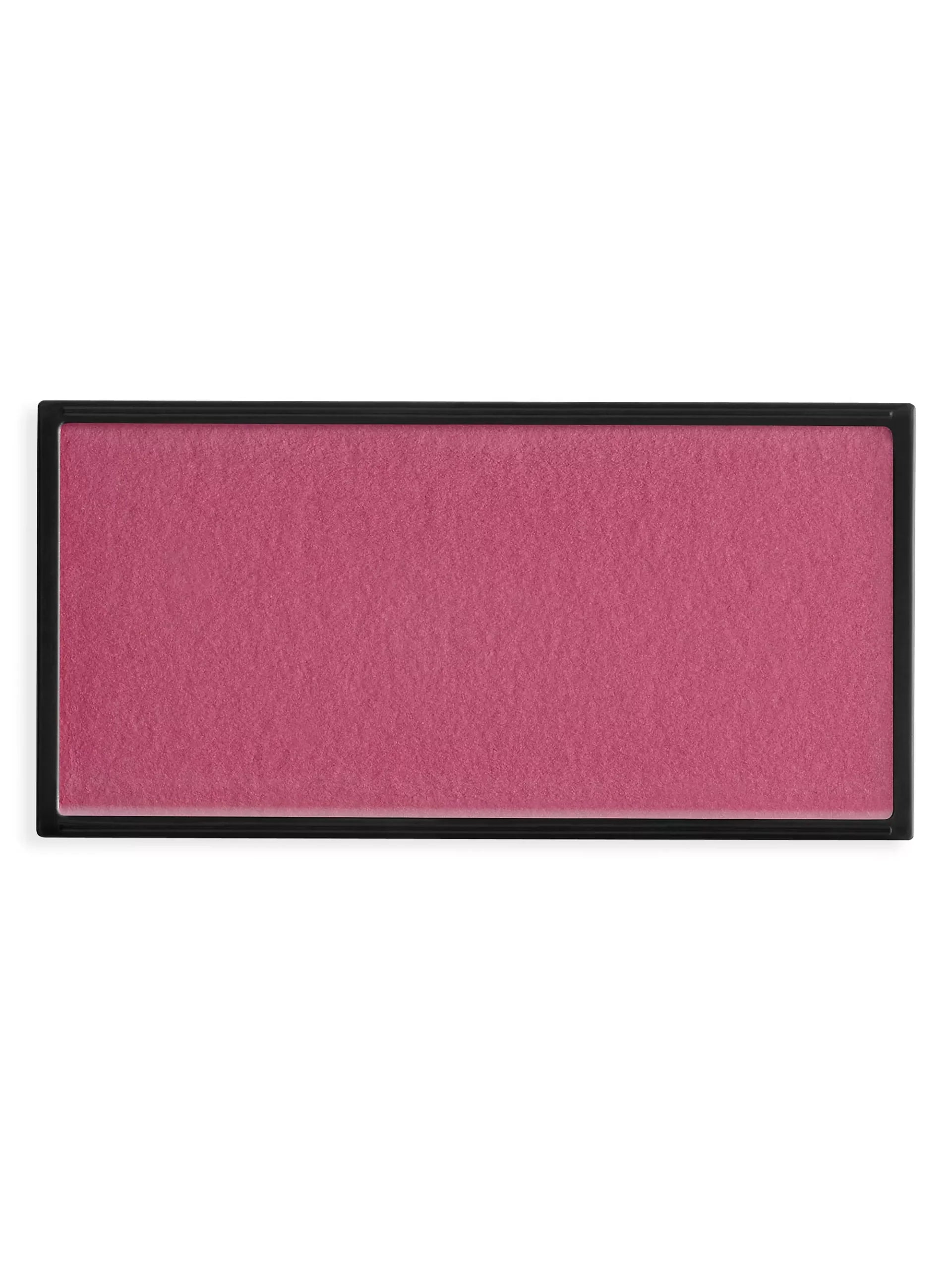 Blush compact pan with mauve-berry pink matte powder in rectangular case.