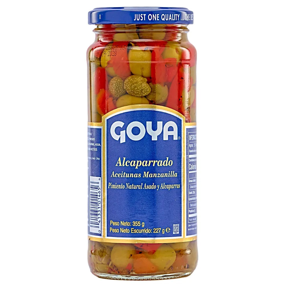 Alcaparrado con Aceitunas Manzanilla| Pimientos y Alcaparras| GOYA  de 8 oz