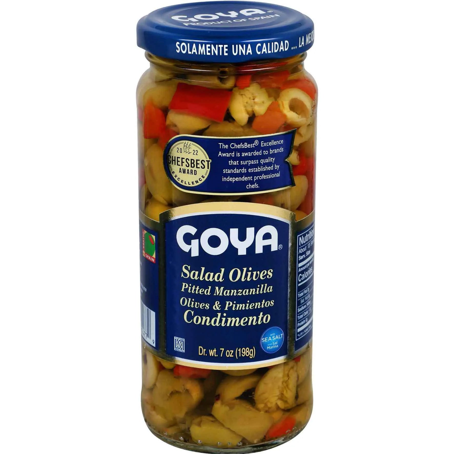 Aceitunas para Ensalada con Pimientos | GOYA | 7 oz