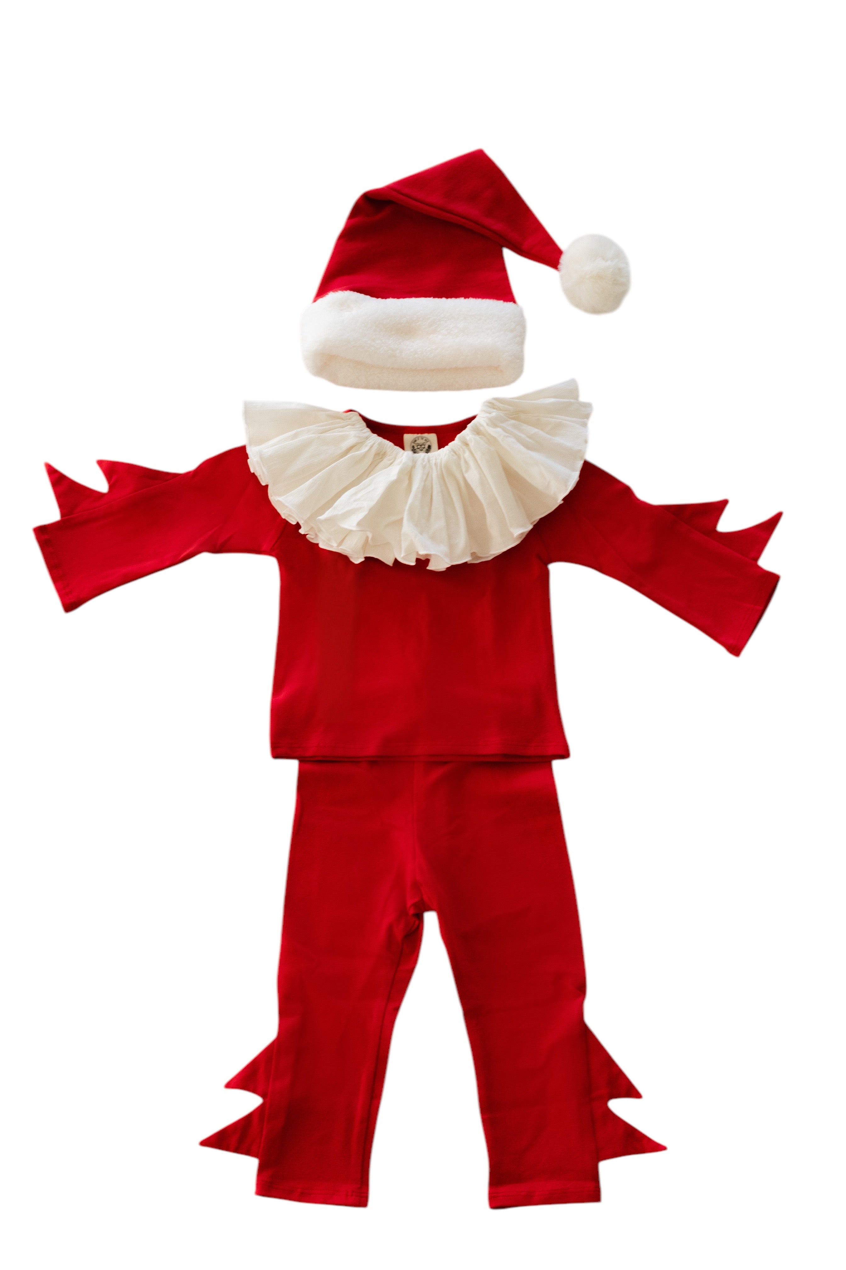 Red Holiday Elf Pajama Costume, Santa Costume