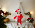 Red Holiday Elf Pajama Costume, Santa Costume