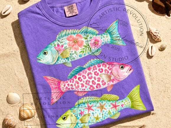 Floral Fish Graphic Tee