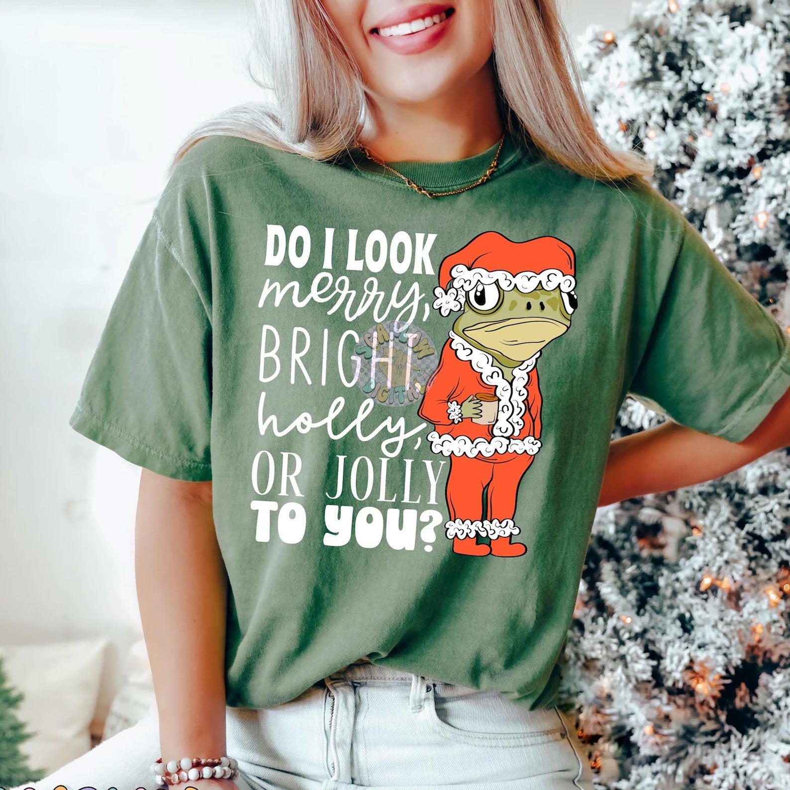 Do I Look Merry Bright Holly or Jolly to You Graphic Tee