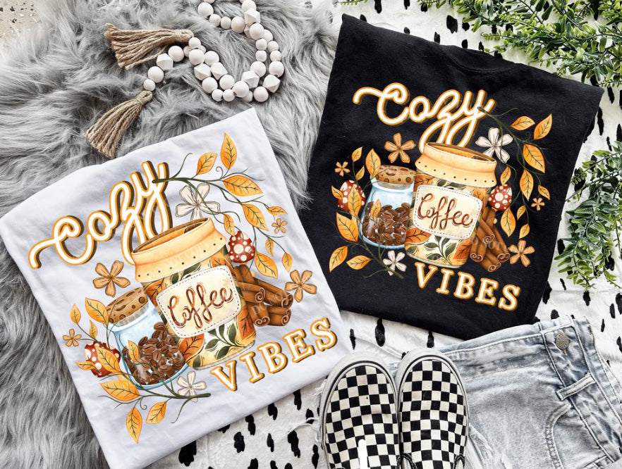 Cozy Coffee Vibes Graphic Tee