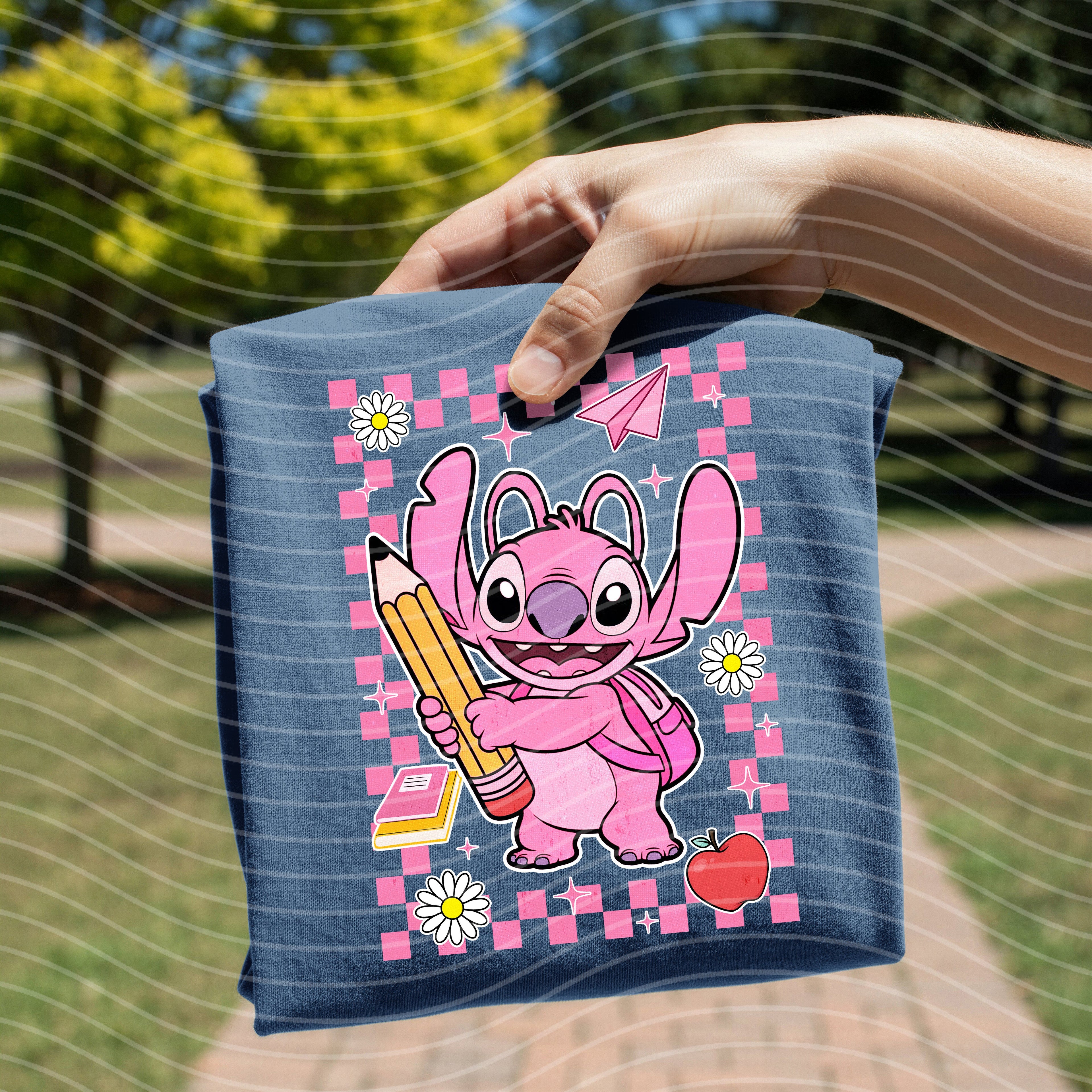 Pink Back to School Stitch Graphic Tee