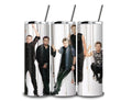 20 oz skinny tumbler with mirrored photo print, stainless steel finish