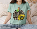 Leopard Sunflower Pumpkin Graphic Tee