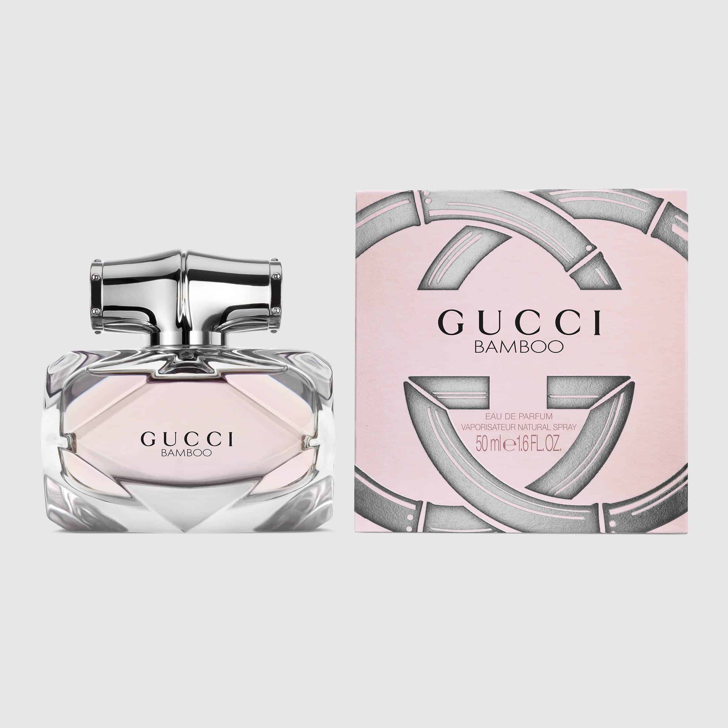 Gucci Bamboo eau de parfum bottle and pink 50 ml box, 1.7 fl oz