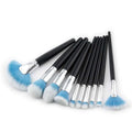 10 Piece Purple Gradient Makeup Brush Set