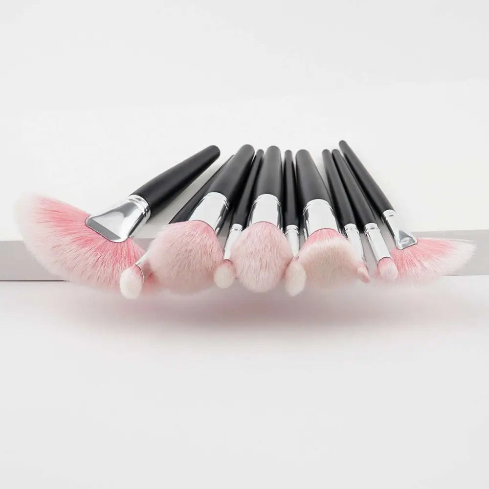 10 Piece Purple Gradient Makeup Brush Set