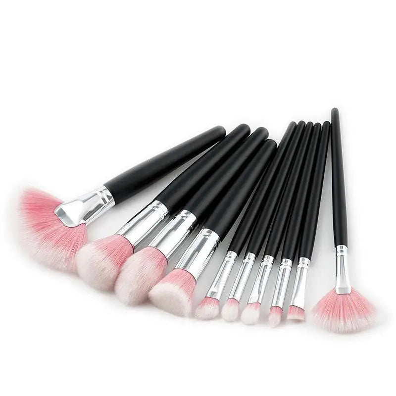 10 Piece Purple Gradient Makeup Brush Set