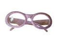 Silver Sparkle Glitter Glasses with Clear Lens
