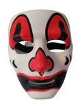 Black, Red and White Voodoo Clown Costume Mask