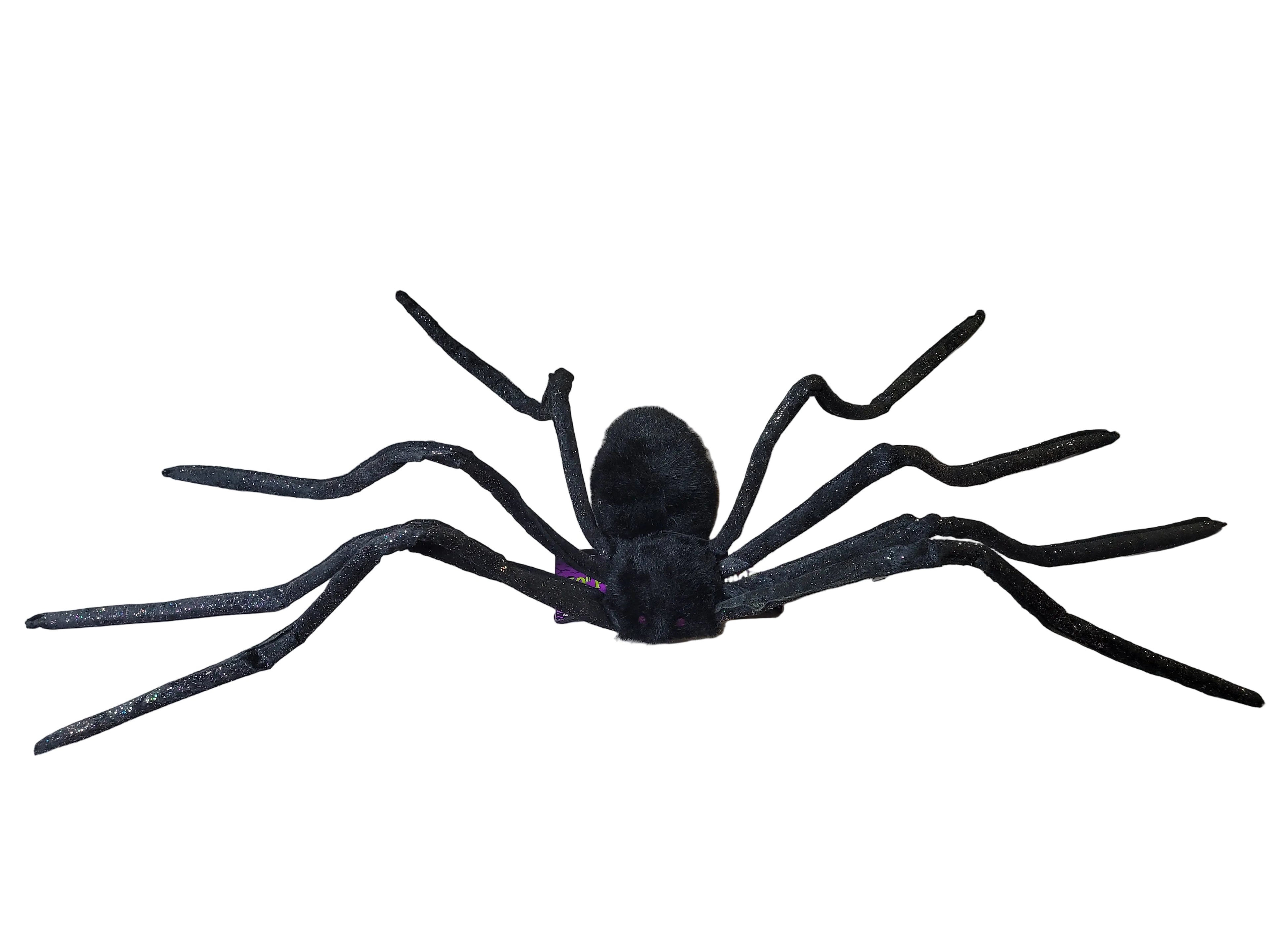 50" Posable Black Glitter Spider Halloween Prop