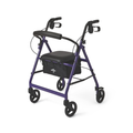 Medline Rollator Walker with Seat and Wheels Purple (1 unit)
