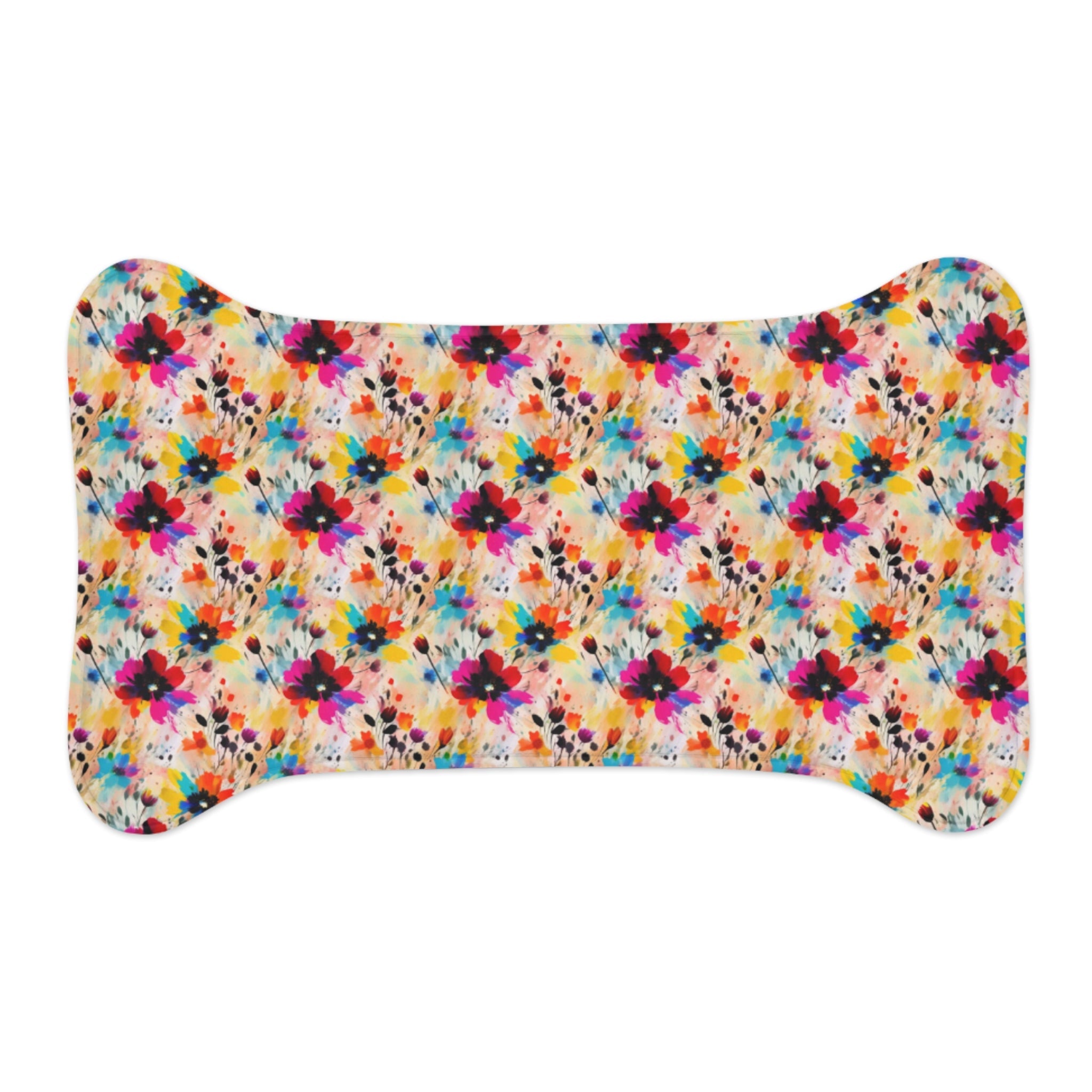 Wildflower Confetti in Watercolor Bloom - Pet Feeding Mat Pet Ze