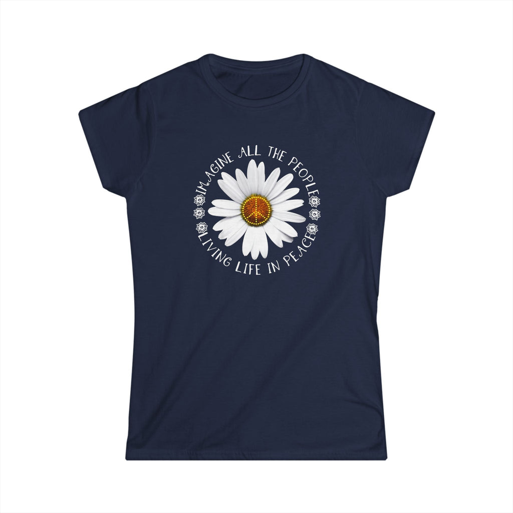 DAISY PEACE CUSTOM TEE - WOMEN'S FLORAL PEACE SIGN T-SHIRT