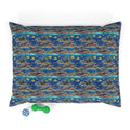 Sunlit Reef Mosaic with Golden Fish Shoals - Pet Bed Pet Zen