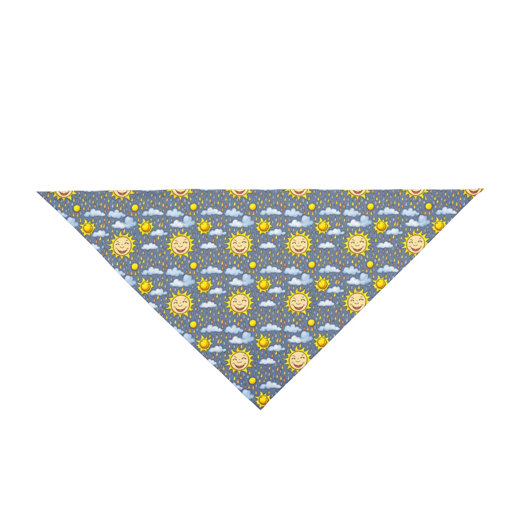 Smiling Suns in a Rainy Sky Pattern - Pet Bandana Pet Zen