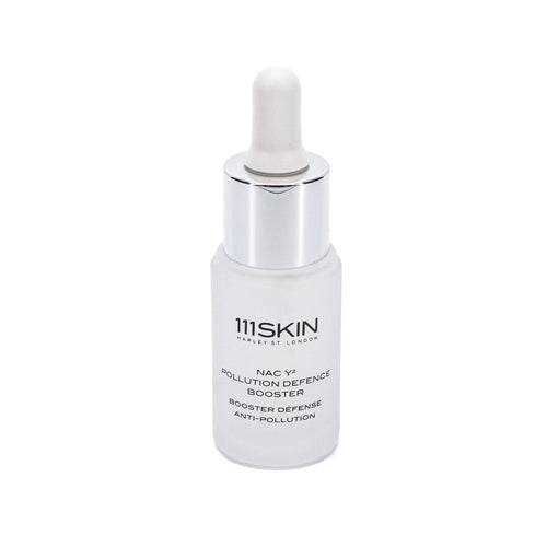 111SKIN NAC Y2 booster serum bottle with dropper, silver cap