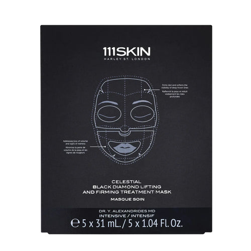 111SKIN Celestial lifting mask box, black diamond firming treatment, 5 x 31 mL
