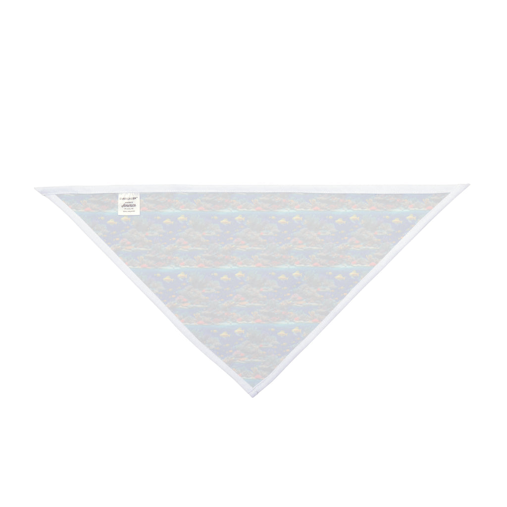 Sunlit Reef Mosaic with Golden Fish Shoals - Pet Bandana Pet Zen