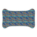 Sunlit Reef Mosaic with Golden Fish Shoals - Pet Feeding Mat Pet Ze