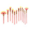 12pcs Beauty Makeup Brushes Pink and Gold Set