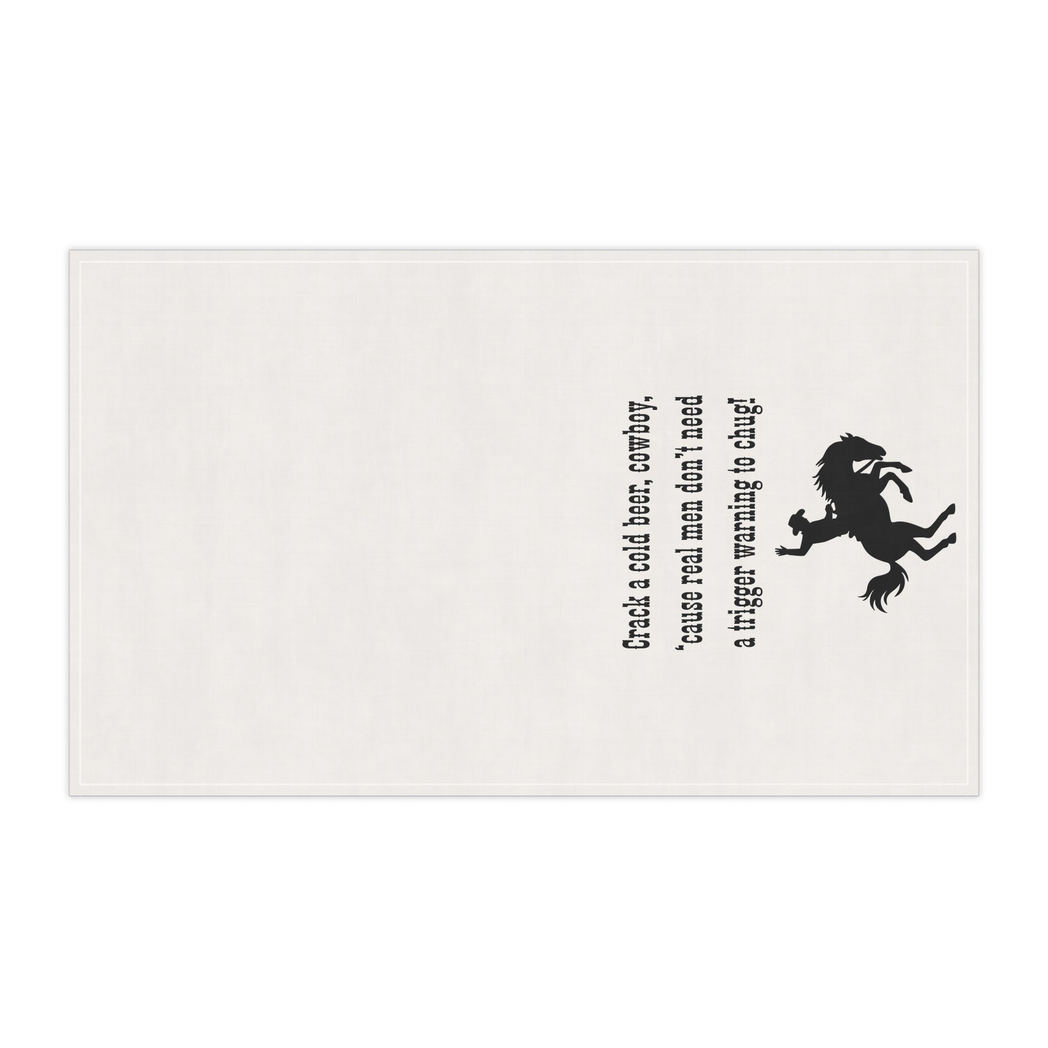Cowboy Humor Tea/Bar Towels, Fun Kitchen Decor, Western Style Towels, Great for Gifting, Rustic Home, Barbecue Essentials