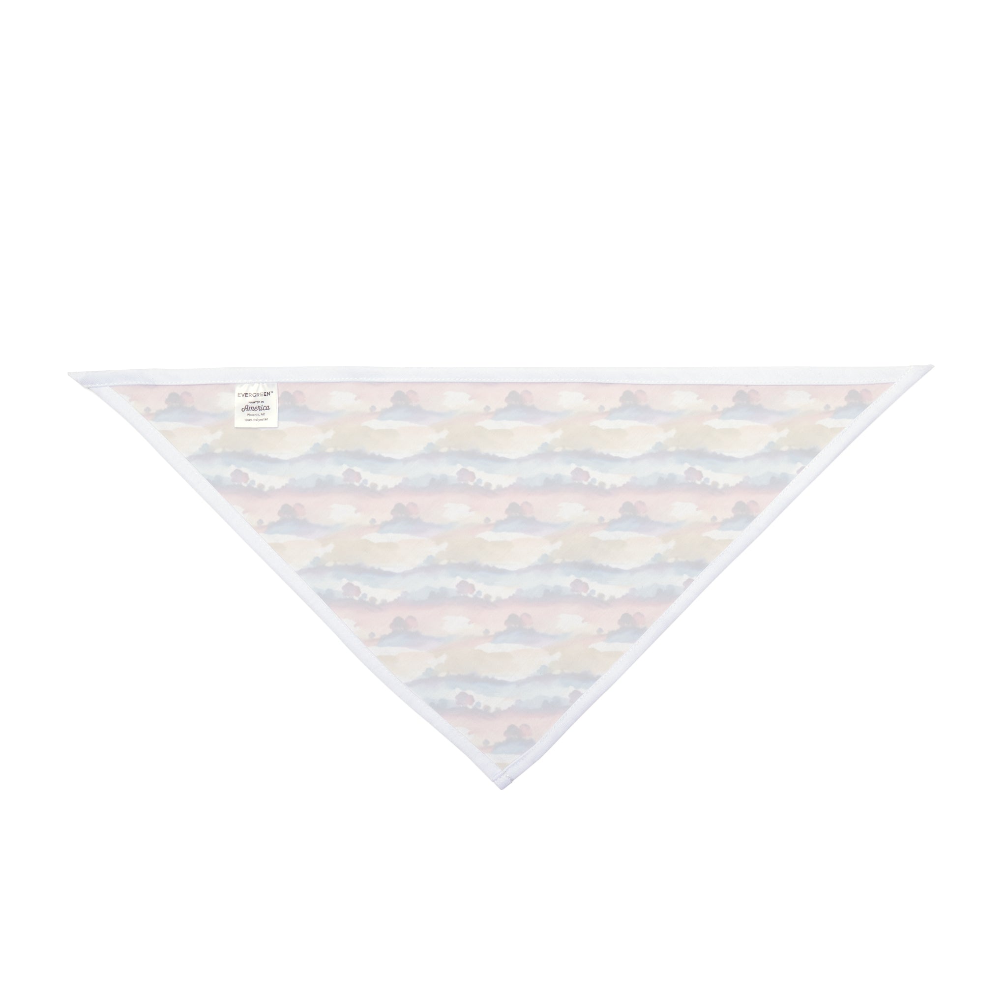 Watercolor Horizon Stripes in Dusk and Seafoam - Pet Bandana Pet Zen