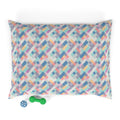 Pastel Pixel Weave in Diagonal Harmony - Pet Bed Pet Zen