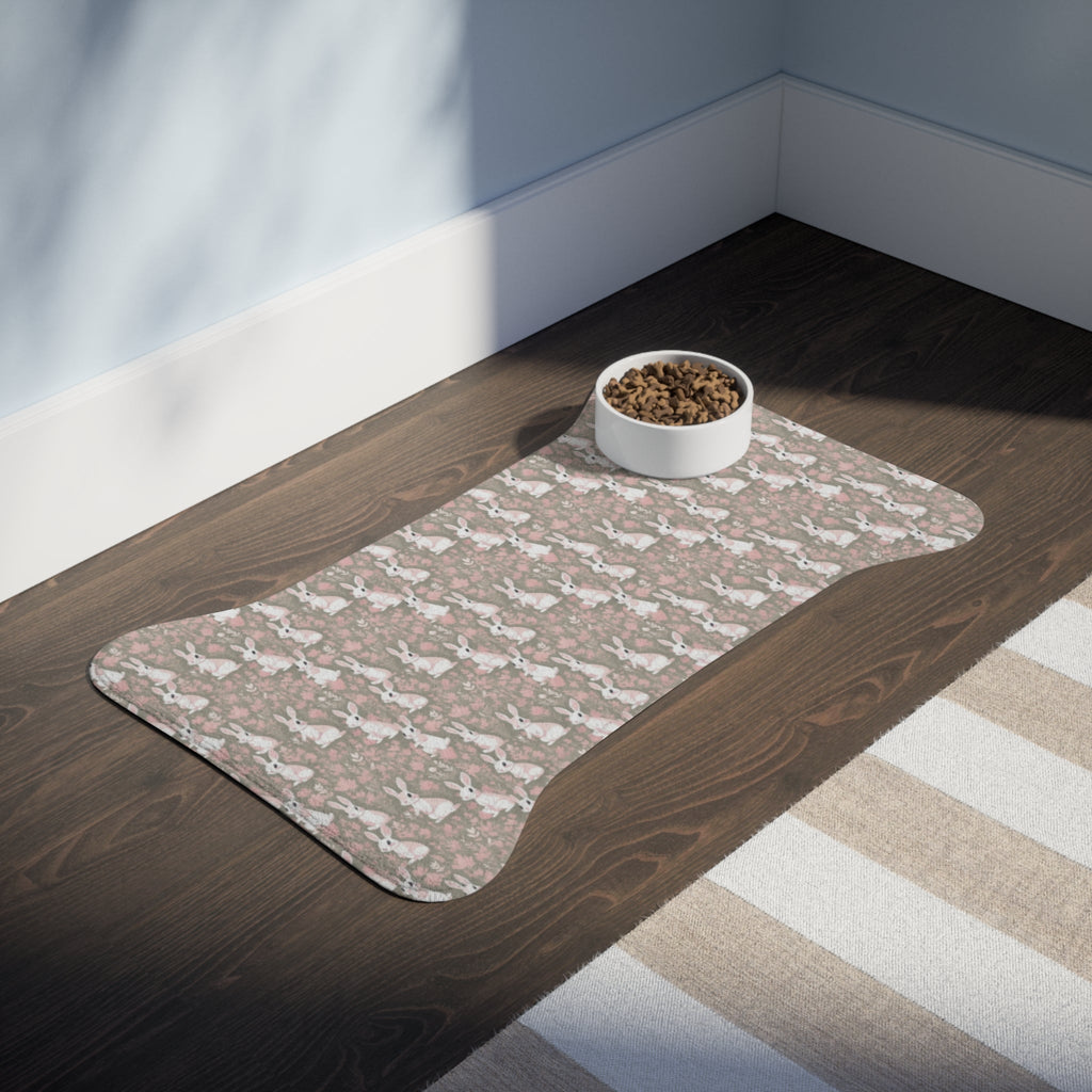 Blushing Meadow Bunny Parade Pattern - Pet Feeding Mat Pet Ze