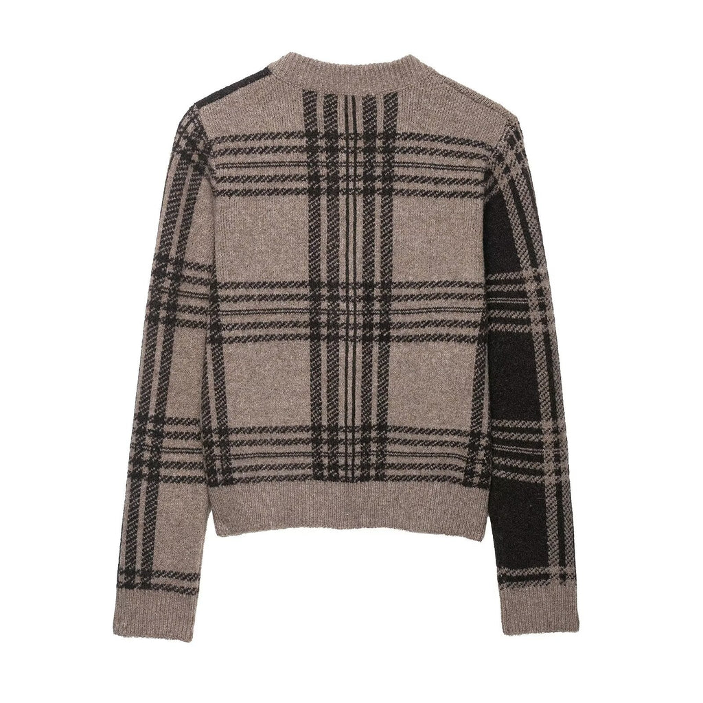 Autumn round Neck Sub Knitted Coat Picture Color Regular Sleeve