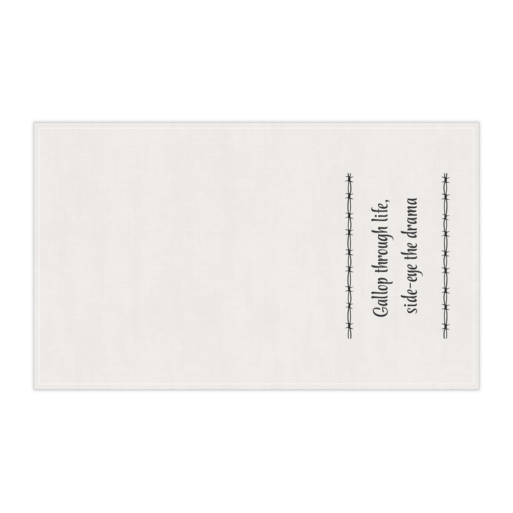 "Gallop through Life, side-eye the drama" Horse-tastic Tea/bar Towels with Inspiring Quotes, Kitchen Decor, Gift for Horse Lovers, Unique Home Accessories, Perfect for Housewarming