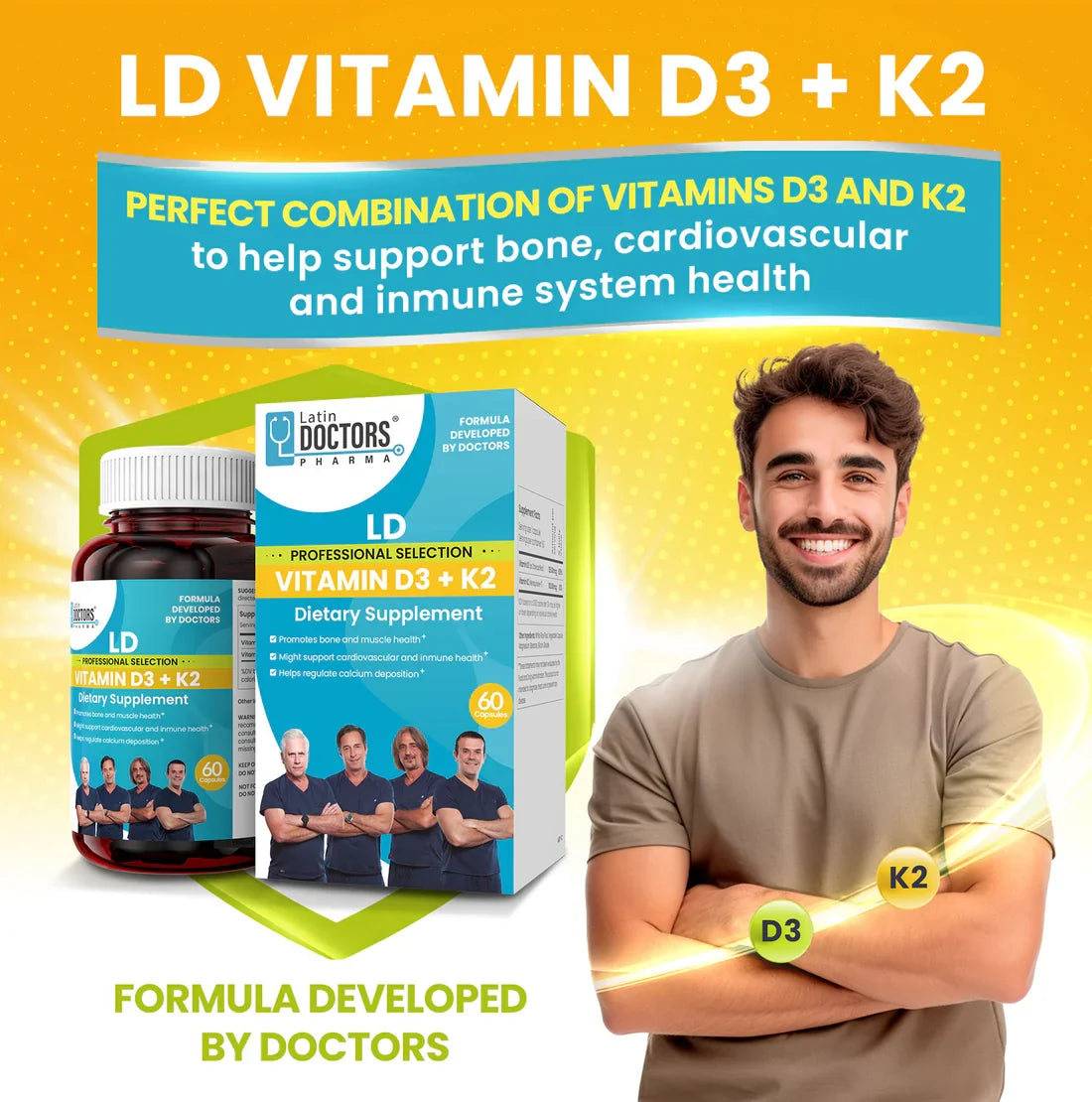 Latin Doctor VITAMIN D3+K2 60CT
