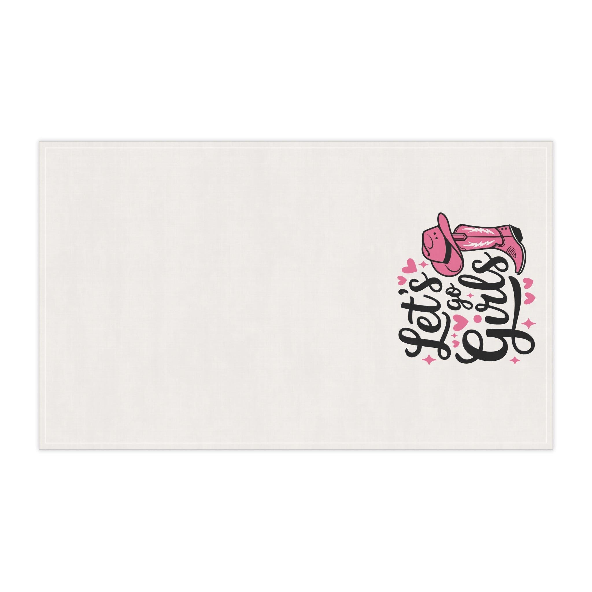 Girls' Western Theme Tea Towels, Let's Go Girls Cowgirl Kitchen Decor, Rustic Home Accents, Gift for Women, Farmhouse Style, Party Essentials