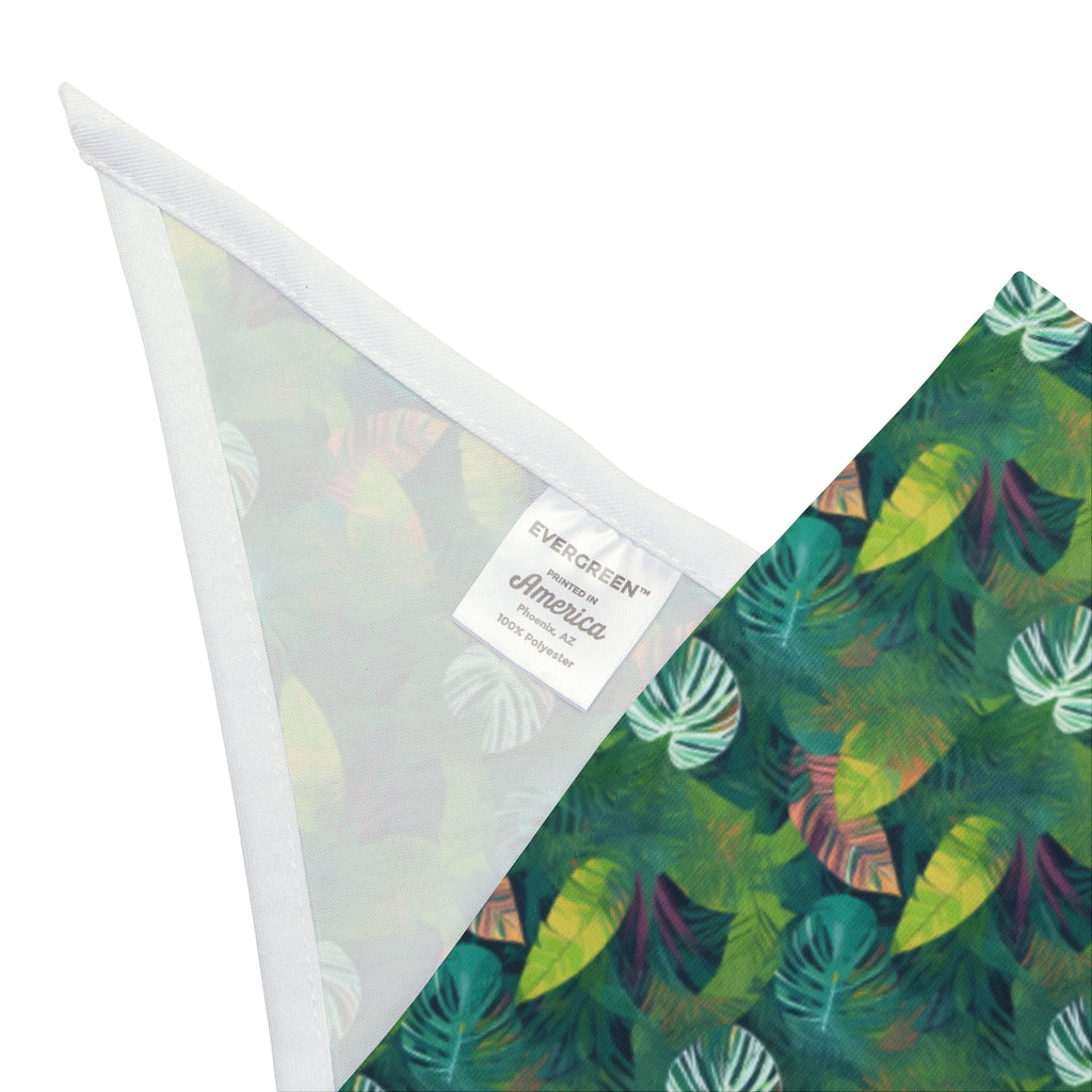 Emerald Canopy Pattern of Tropical Leaves - Pet Bandana Pet Zen
