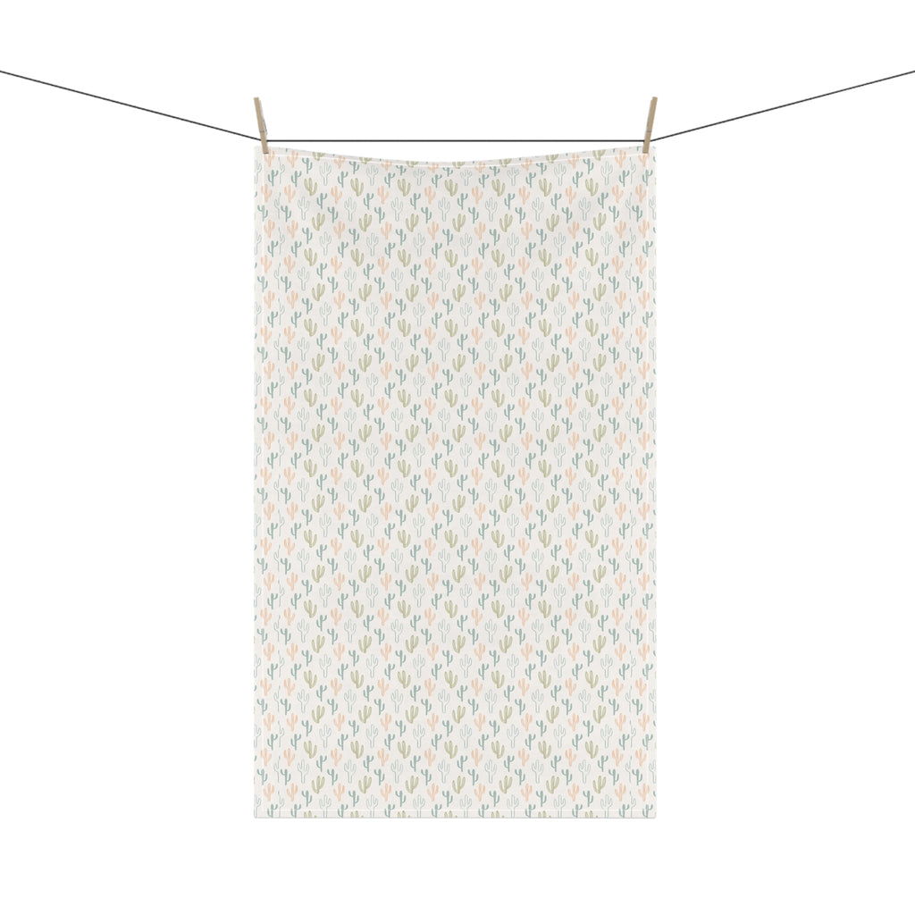 Cactus Print Tea Towels, Western Decor, Natural Cotton Dish Towels, Gift for Home, Rustic Farmhouse Style