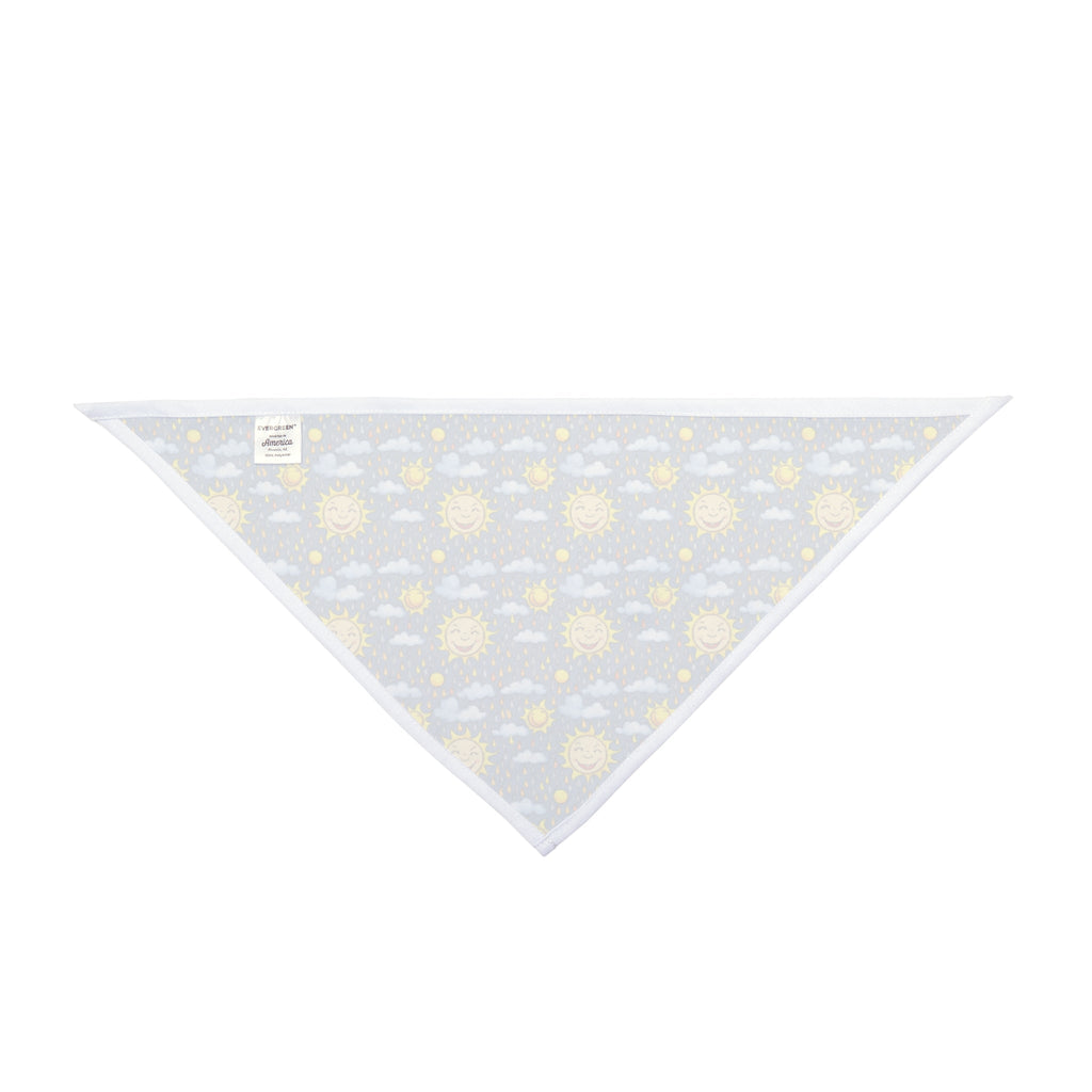 Smiling Suns in a Rainy Sky Pattern - Pet Bandana Pet Zen