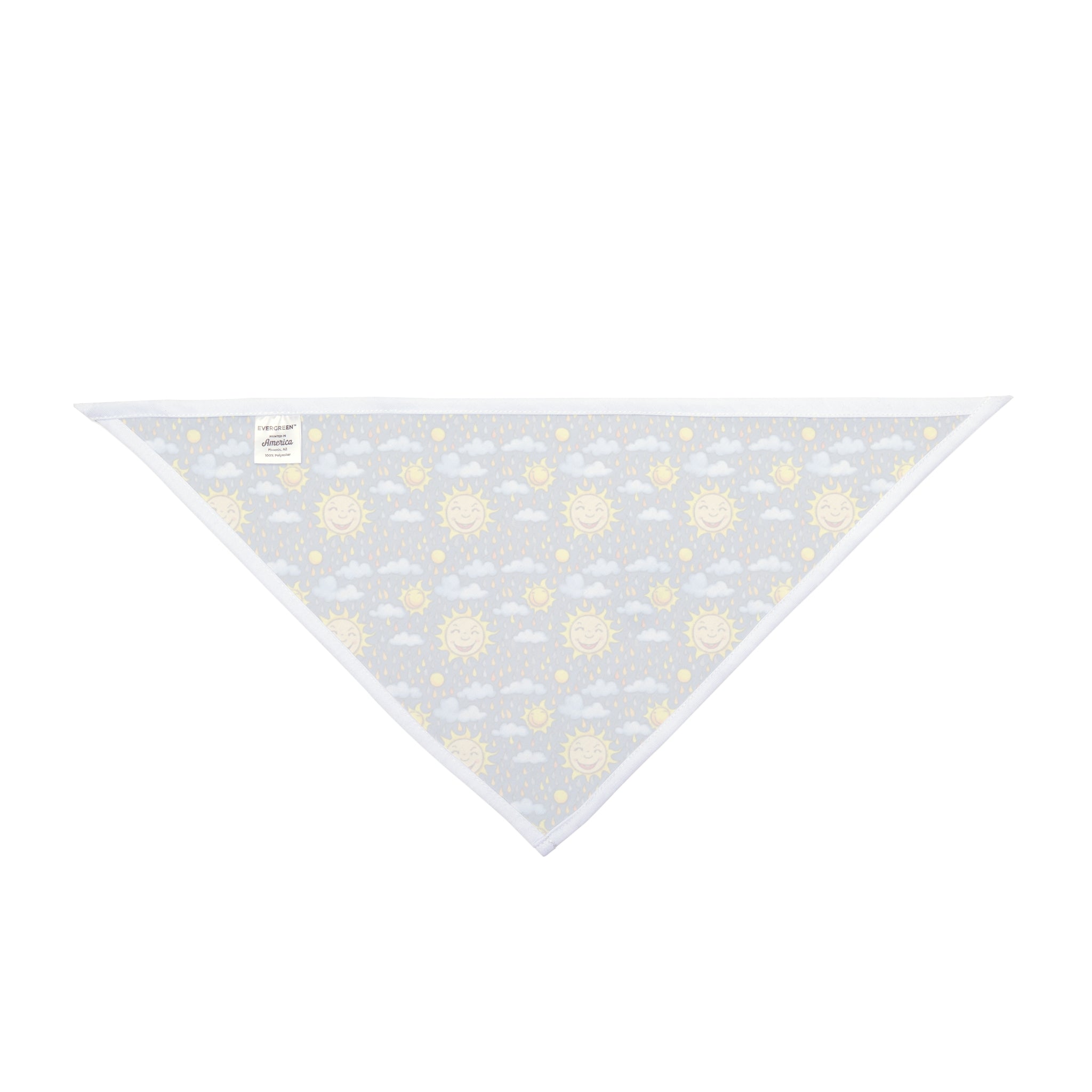 Smiling Suns in a Rainy Sky Pattern - Pet Bandana Pet Zen