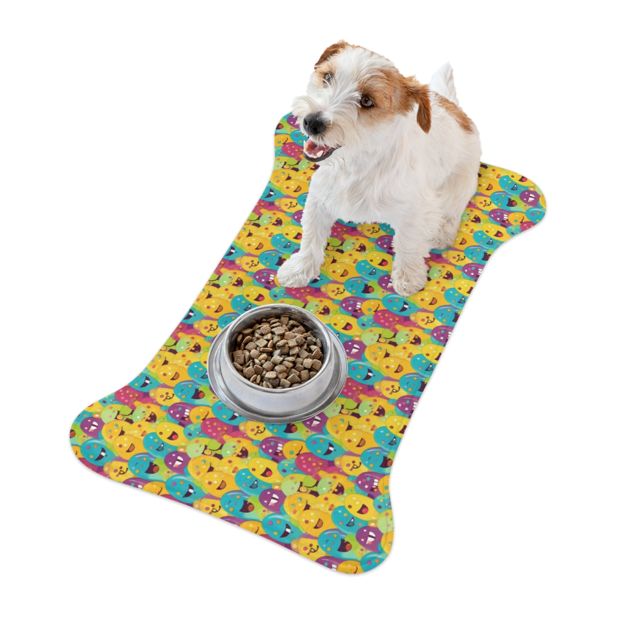 Giggle Crowd of Rainbow Blob Critters - Pet Feeding Mat Pet Ze