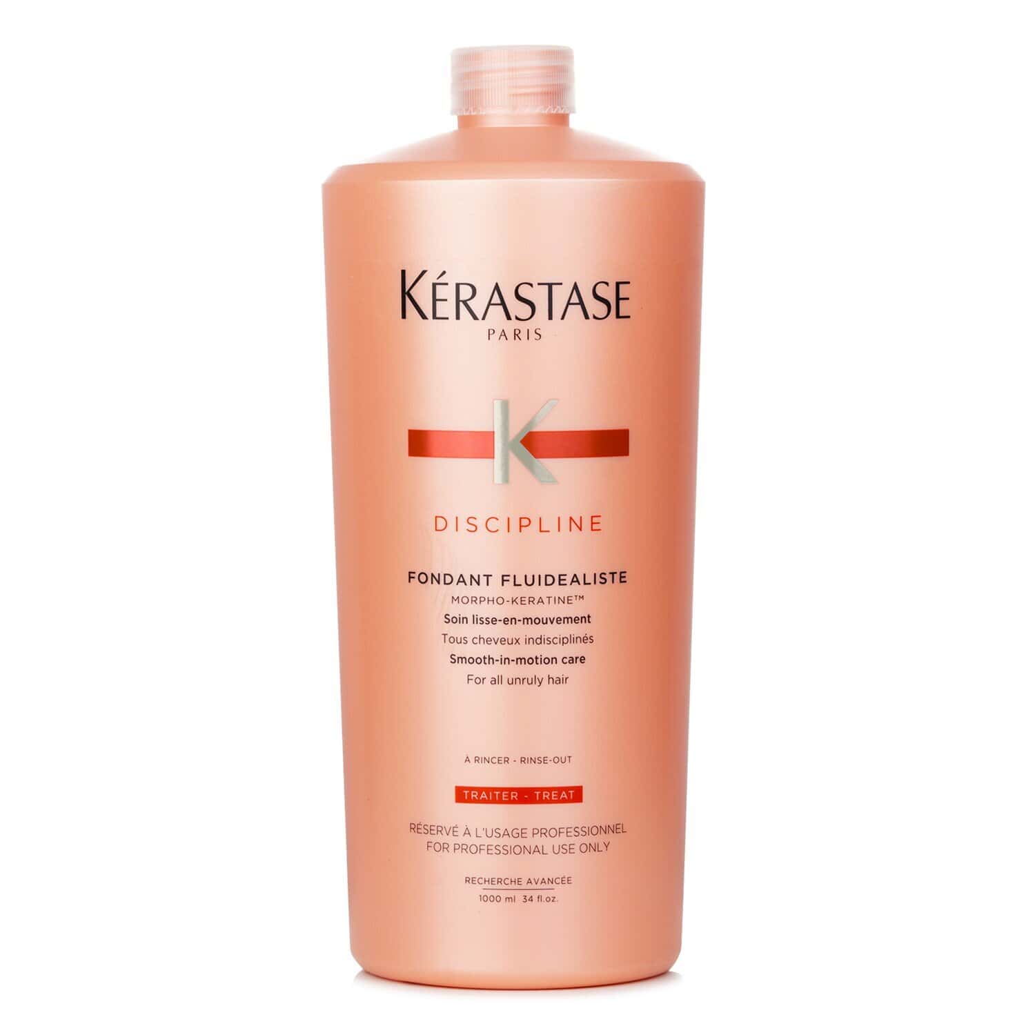 Kerastase Discipline Fondant Fluidealiste smooth-in-motion care bottle, peach label