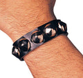 Single Studded Biker Goth Wristband Costume Accessory