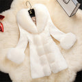 High-end Female Rabbit Fur Coat In The Long Section Of The Oversized Fox Fur Collar Coat New Fur