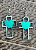 3D PRINTED CHRISTIAN CROSS EARRINGS - MADE IN USA!