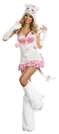 Pretty Kitty Sexy Adult Costume Hooded Dress and Boot Covers Size XL 14-16